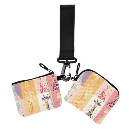 Glitzernde bunte Giraffen-Geldbörse für Damen, Mini-Mode, Kreditkartenetui, Münzbörse mit Reißverschlussfach für Damen, 2 Packungen Glitzernde bunte Giraffen-Geldbörse für Damen, Mini-Mode, Kreditkartenetui, Münzbörse mit Reißverschlussfach für Damen, 2 Packungen von siphylline
