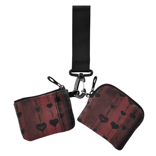 Gothic Dark Red Web Hearts Lines Damen Dual Wallets Visitenkartenetuis Minimalistische Münzbörse Kleingeldhalter mit Schlüsselanhänger für Arbeit Reisen 2 Packungen Gothic Dark Red Web Hearts Lines Damen Dual Wallets Visitenkartenetuis Minimalistische Münzbörse Kleingeldhalter mit Schlüsselanhänger für Arbeit Reisen 2 Packungen von siphylline