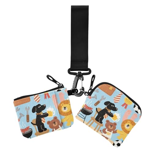 Greatest Dad Day Damen Münzgeldbörsen Kartenetuis Niedlich Mode Reißverschluss Münzbörse Geldbörse Geldbörse Geldbörse mit Armband für Arbeit Reisen 2 Packungen von siphylline