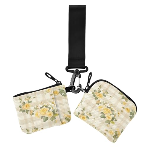 Green Spring Retro Plaids Gelbe Blumen Damen Münzgeldbörsen Kartenetuis Kompakte Größe Reißverschluss Münzbörse Geldbörse Geldbörse mit Handgelenkschlaufe für Damen 2 Packungen Green Spring Retro Plaids Gelbe Blumen Damen Münzgeldbörsen Kartenetuis Kompakte Größe Reißverschluss Münzbörse Geldbörse Geldbörse mit Handgelenkschlaufe für Damen 2 Packungen von siphylline