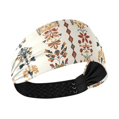 Haarband im indischen Stil, Retro-Streifen, rutschfest, breit, dehnbarer Kopf für Damen, zum Laufen, für den täglichen Gebrauch, Laufen, Waschen des Gesichts von siphylline