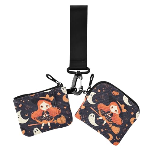 Halloween Cute Girl Dual Coin Purse Credit Card Holder Wallet Mini Fashion Card Money Holder with Keychain for Woman 2 Pcs Halloween Cute Girl Dual Coin Purse Credit Card Holder Wallet Mini Fashion Card Money Holder with Keychain for Woman 2 Pcs von siphylline