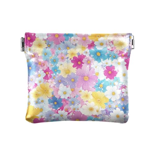 Kleine Geldbörse aus Leder mit schönen Blumen, niedliche Kosmetiktaschen für Damen, Schöne Blumen,, 1 size, Modern von siphylline