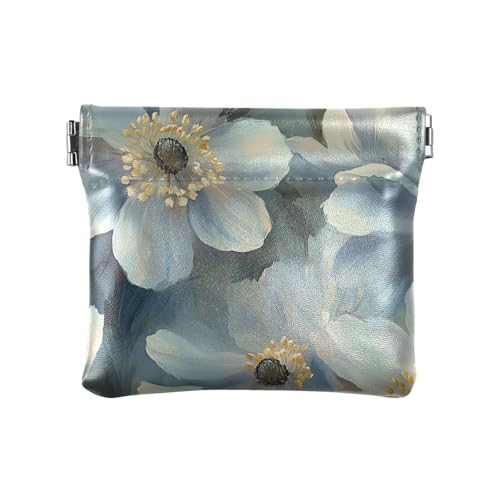 Kosmetiktasche mit Blumenmotiv, PU-Leder, kleine Münze, niedlich, für Damen, Reisen, Schönheit Frühlingsblumen, 1 size, Modern von siphylline