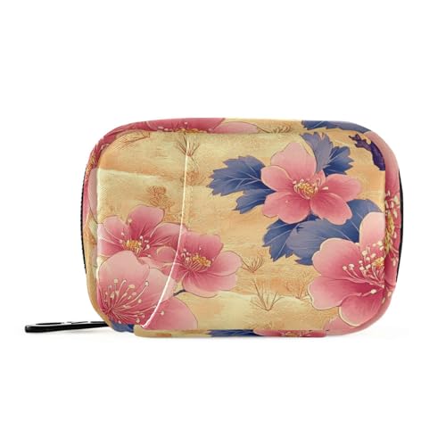 Medikamententasche mit abnehmbaren Fächern, Motiv: Frühlingsblumen, mit abnehmbaren Fächern, aufsteckbare Pillendosen von siphylline