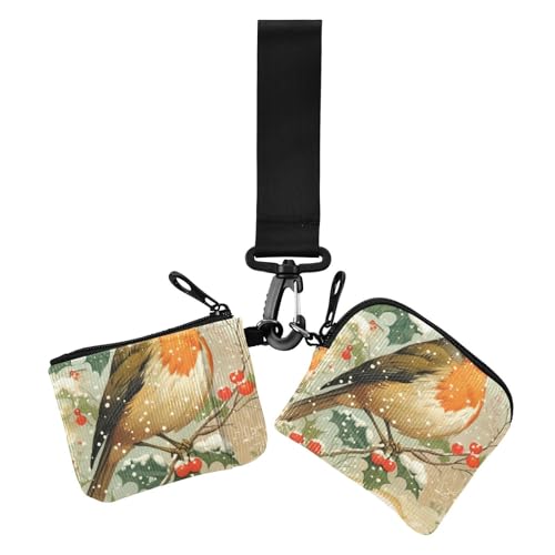 Merry Christmas Bird Dual Wristlet Wallets for Women Small Detachable Women Credit Card Case Coin Purse with Zipper Pocket for Work Travel 2 Pcs Merry Christmas Bird Dual Wristlet Wallets for Women Small Detachable Women Credit Card Case Coin Purse with Zipper Pocket for Work Travel 2 Pcs von siphylline