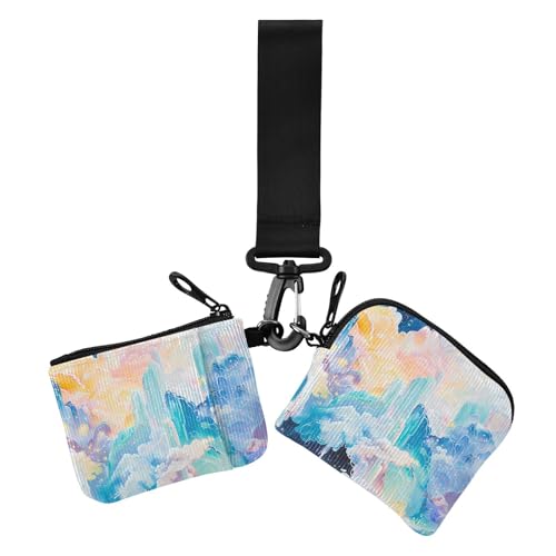 Mountains Of Fantastic Color Damen Geldbörsen Kartenetuis Slim Abnehmbare Karte Organizer Geldbörse mit Reißverschluss Münzfach für Damen 2 Packungen von siphylline