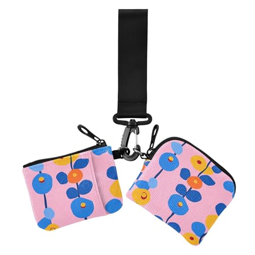 Münzbeutel für Damen, Kartenhalter, große Kapazität, Reißverschluss, Geldbörse, Münztasche mit Reißverschlussfach für den täglichen Gebrauch, 2 Packungen von siphylline
