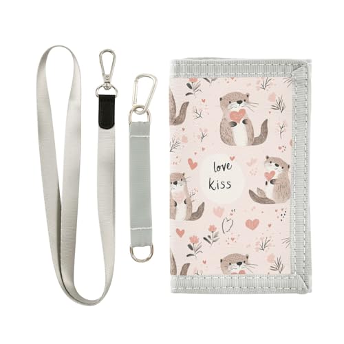 Niedliche Tier-Geldbörse für Damen, schlichte, schlanke Brieftaschen mit Umhängeband, Süßes Tier., 1 size von siphylline