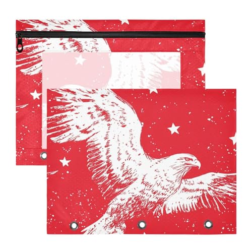 Ordner mit glatten Reißverschlüssen, Taschenordner für 3 Ringe, 2 Stück, Studenten, Zuhause, Unabhängigkeit, Vogel von siphylline