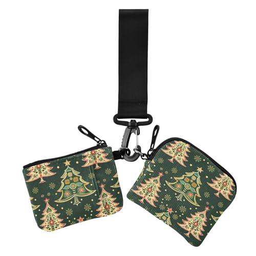 Portemonnaie für Damen, indischer Stil, Weihnachtsbaum, 2 Stück, niedlich, modisch, Kreditkartenetui, Münzbörse mit Handgelenkschlaufe Portemonnaie für Damen, indischer Stil, Weihnachtsbaum, 2 Stück, niedlich, modisch, Kreditkartenetui, Münzbörse mit Handgelenkschlaufe von siphylline