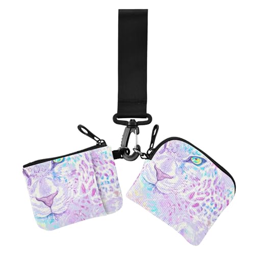 Psychedelic Tigers Dreamy Pastell Damen Münzgeldbörsen Kartenetuis Minimalistische Münzbörse Kleingeldhalter mit Schlüsselanhänger für den täglichen Gebrauch, 2 Packungen Psychedelic Tigers Dreamy Pastell Damen Münzgeldbörsen Kartenetuis Minimalistische Münzbörse Kleingeldhalter mit Schlüsselanhänger für den täglichen Gebrauch, 2 Packungen von siphylline