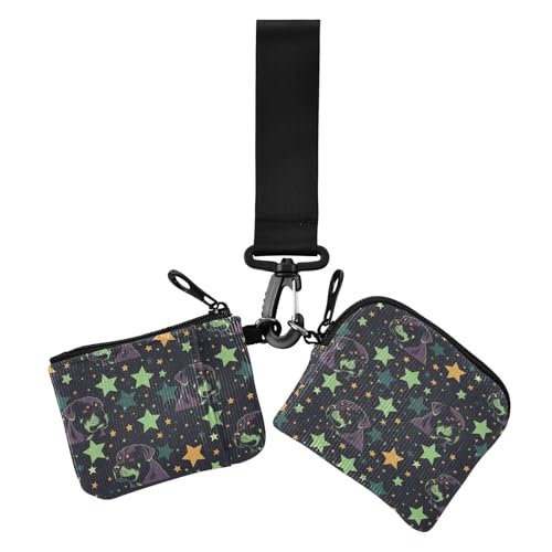 Rottweiler Stars Jade Dual Wristlet Wallets for Women Compact Size Key Chain Wallet Change Purse with Zipper Coin Pocket for Women 2 Packs von siphylline