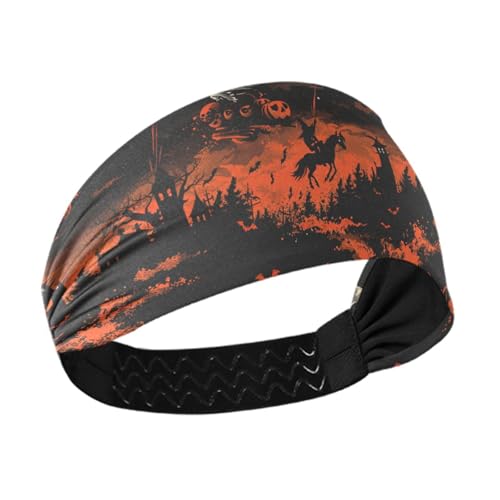 Rutschfeste Halloween-Stirnbänder für Damen, dehnbare Stirnbänder für Frauen, Fußball, Gesichtswaschen/Yoga, Make-up von siphylline
