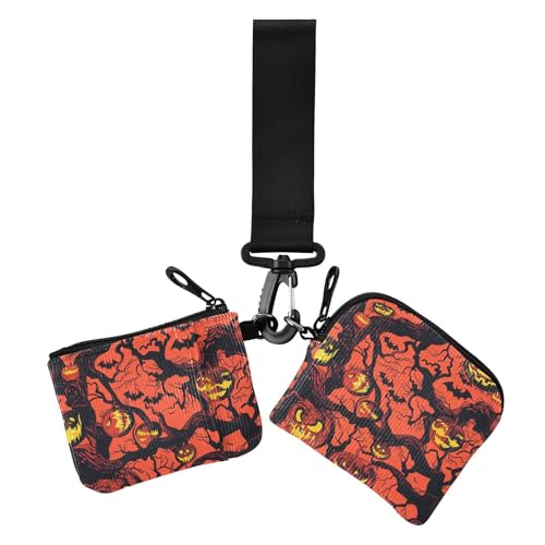 Scary Elm Holloween Damen-Geldbörse Kartenetui, dünn, flach, Schlüsselanhänger, Geldbörse, Wechselgeldbörse mit Handgelenkschlaufe für Frauen, 2 Stück Scary Elm Holloween Damen-Geldbörse Kartenetui, dünn, flach, Schlüsselanhänger, Geldbörse, Wechselgeldbörse mit Handgelenkschlaufe für Frauen, 2 Stück von siphylline