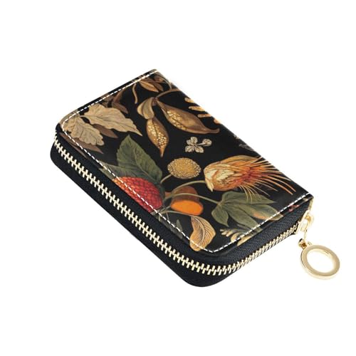 Schlichtes Kreditkartenetui aus Leder mit 9 Kartenfächern, RFID-blockierendem Kreditkartenetui mit Reißverschluss von siphylline