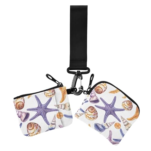 Sea Animals Seestern Damen Kartenetuis Kleingeldhalter Mini Mode Reißverschluss Geldbörse Geldbörse mit Armband für Arbeit Reisen 2 Stück Sea Animals Seestern Damen Kartenetuis Kleingeldhalter Mini Mode Reißverschluss Geldbörse Geldbörse mit Armband für Arbeit Reisen 2 Stück von siphylline