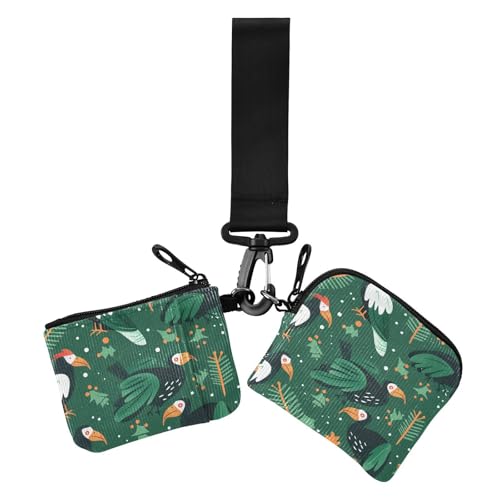 Smaragdgrüner verspielter Geier Damen Münztaschen Kartenhalter Slim Abnehmbare Münzbörse Kleingeldhalter mit Schlüsselanhänger für Frauen 2 Packungen Smaragdgrüner verspielter Geier Damen Münztaschen Kartenhalter Slim Abnehmbare Münzbörse Kleingeldhalter mit Schlüsselanhänger für Frauen 2 Packungen von siphylline