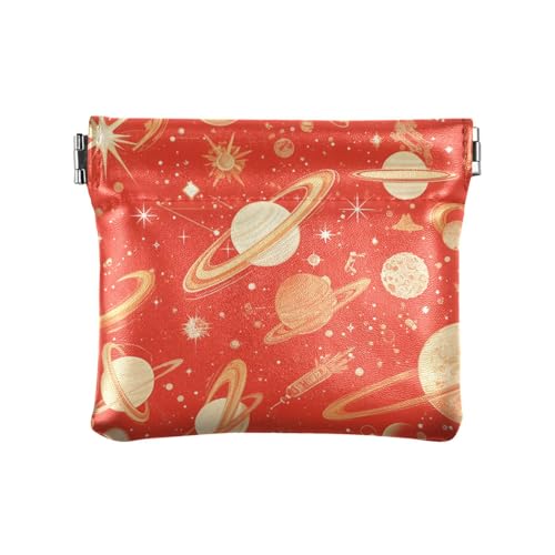 Space Planet Kleine Münzgeldbörse, tragbar, aus PU-Leder, für Karten, Schlüssel, Organizer für Damen, Space Planet Red, 1 size, Modern Space Planet Kleine Münzgeldbörse, tragbar, aus PU-Leder, für Karten, Schlüssel, Organizer für Damen, Space Planet Red, 1 size, Modern von siphylline