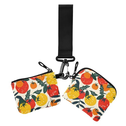 Tomato Fruit Red Dual Wristlet Wallets for Women Cute Fashion Credit Card Wallet Organizer with Zipper Pocket for Ladies 2 Packs von siphylline