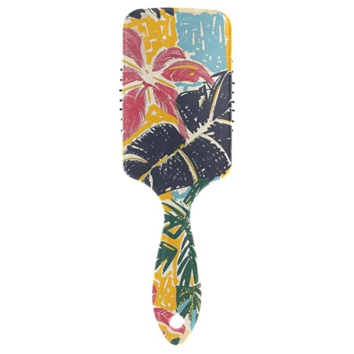 Tropical Aesthetics Sommerfreundliches Herren-Haar-Massagegerät für lockiges Haar mit ergonomischem Griff, Cepillo para pelo rizado von siphylline