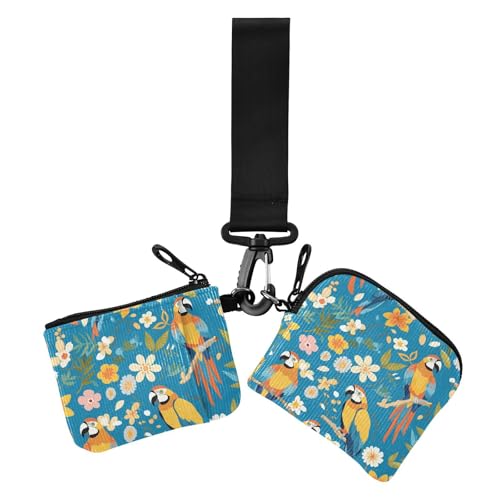 Tropical Summer Ara Bird Damen Kleingeldbörse Kartenetuis Große Kapazität Damen Geld Organizer mit Schlüsselanhänger für Frauen 2 Packungen Tropical Summer Ara Bird Damen Kleingeldbörse Kartenetuis Große Kapazität Damen Geld Organizer mit Schlüsselanhänger für Frauen 2 Packungen von siphylline