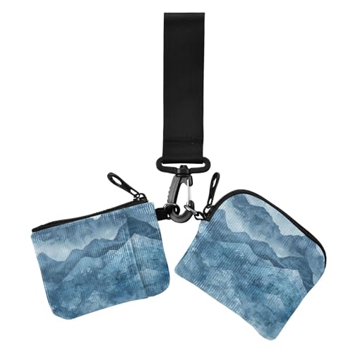 Watercolor Mountains Damen Münztaschen Kartenhalter kompakte Größe Damen Geld Organizer mit Schlüsselanhänger für Frauen 2 Packungen Watercolor Mountains Damen Münztaschen Kartenhalter kompakte Größe Damen Geld Organizer mit Schlüsselanhänger für Frauen 2 Packungen von siphylline