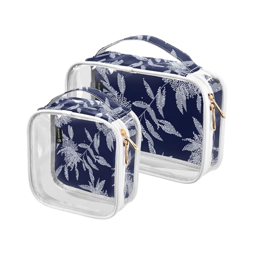 siphylline 2 transparente Herren-Kulturbeutel, TSA-geprüft, multifunktionale Make-up-Tasche, klein, Rasierset für Herren von siphylline