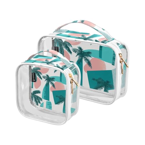 siphylline 2 transparente Herren-Kulturbeutel, TSA-geprüft, transparent, Make-up-Tasche, kleine Rasierutensilien von siphylline