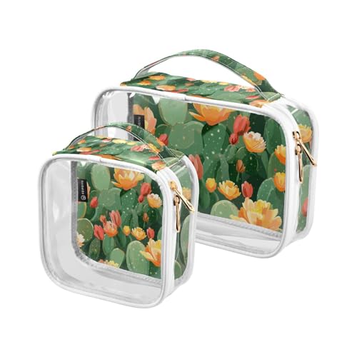 siphylline 2 transparente Herren-Kulturbeutel, TSA-geprüft, transparent, Reise-Make-up-Tasche, Rasierutensilien von siphylline