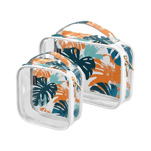 siphylline 2 transparente Herren-Kulturbeutel, TSA-geprüft, transparente Kosmetiktasche, Reiseutensilien, Reiseutensilien von siphylline