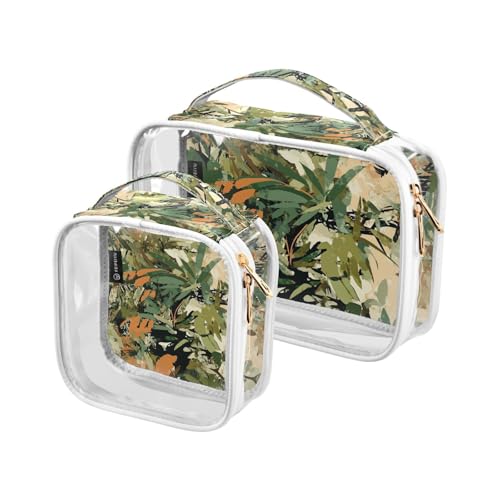 siphylline 2 transparente Herren-Kulturbeutel, TSA-zugelassen, tragbare Make-up-Tasche, kleine Reiseutensilien von siphylline