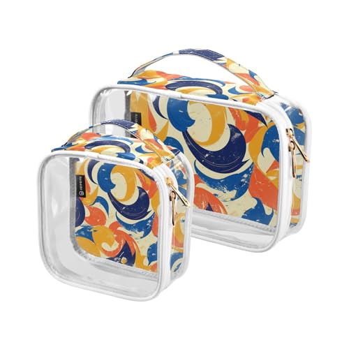 siphylline 2 transparente Herren-Kulturbeutel, TSA-zugelassen, transparente Kosmetiktasche, Reisetasche, Rasierutensilien von siphylline