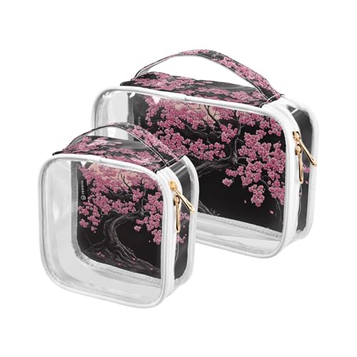 siphylline 2 transparente Herren-Kulturbeutel, TSA-zugelassen, wasserdicht, Reise-Make-up-Tasche, Rasierutensilien von siphylline