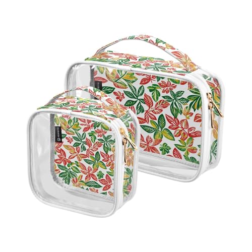 siphylline 2 transparente Kulturbeutel, TSA-geprüft, multifunktionale Make-up-Tasche, klein, Rasierset für Herren von siphylline