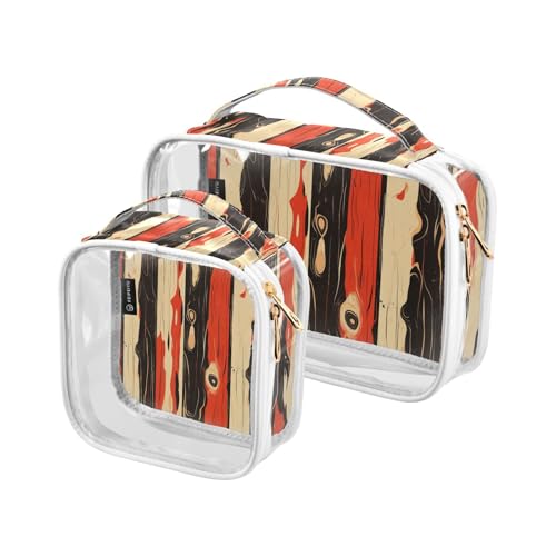 siphylline 2 transparente Kulturbeutel, klein, TSA-geprüft, wiederverwendbar, für Frauen, Rasierutensilien von siphylline