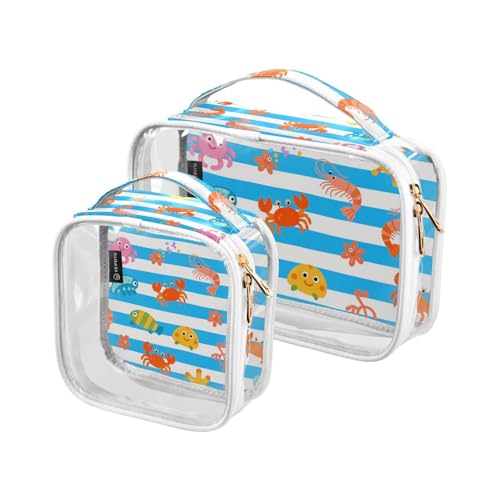 siphylline 2 transparente Kulturbeutel für Herren, TSA-geprüft, multifunktional, Make-up-Tasche, Reiseutensilien von siphylline