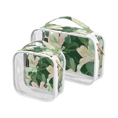 siphylline 2 transparente Kulturbeutel für Herren, TSA-geprüft, wasserabweisend, Make-up-Organizer, Reiseutensilien von siphylline