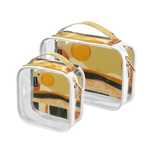 siphylline 2 transparente Kulturbeutel für TSA-zugelassene wasserdichte Make-up-Organizer-Tasche für Herren von siphylline