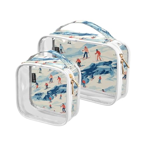siphylline 2 transparente Kulturbeutel zum Aufhängen, TSA-geprüft, tragbare Taschen für Frauen, Reiseutensilien siphylline 2 transparente Kulturbeutel zum Aufhängen, TSA-geprüft, tragbare Taschen für Frauen, Reiseutensilien von siphylline