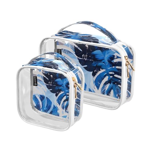 siphylline 2 transparente Kulturbeutel zum Aufhängen, TSA-geprüft, transparent, Reise-Make-up-Tasche, Rasierset für Herren von siphylline