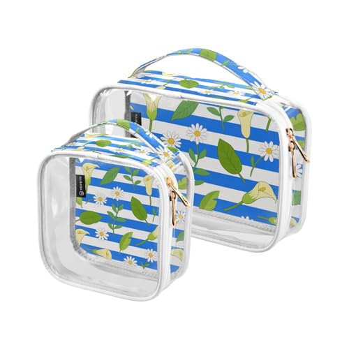 siphylline 2 transparente Make-up-Taschen für Damen, TSA-geprüft, multifunktionale Kosmetiktasche, Reiseutensilien siphylline 2 transparente Make-up-Taschen für Damen, TSA-geprüft, multifunktionale Kosmetiktasche, Reiseutensilien von siphylline