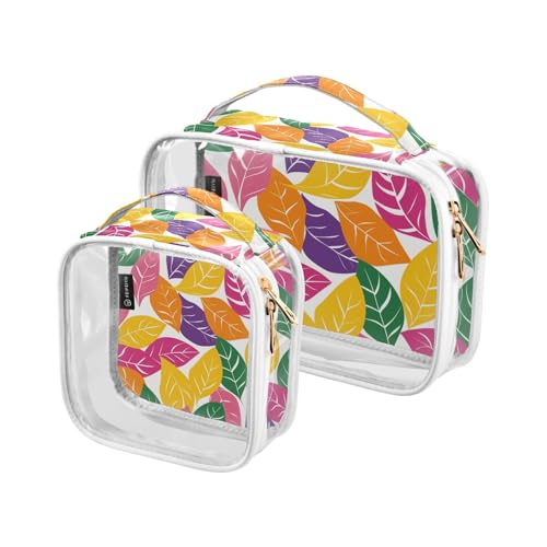 siphylline 2 transparente Make-up- und Toilettenartikel, TSA-zugelassen, wasserfest, Make-up-Pinseltasche, Rasierset für Herren von siphylline