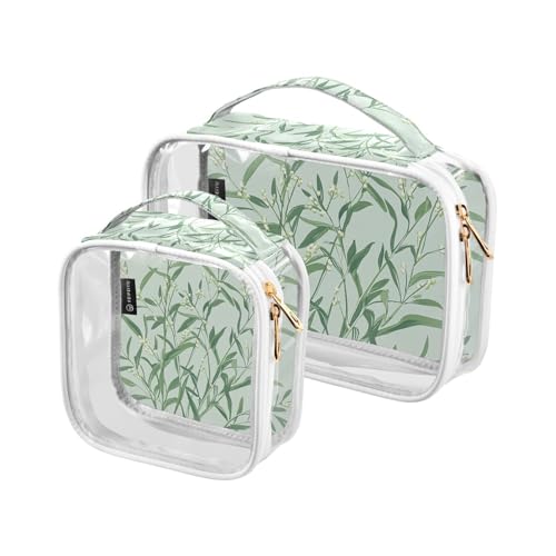 siphylline 2 transparente Reisetaschen, Kulturbeutel, TSA-zugelassen, multifunktionale Reise-Make-up-Taschen für Herren von siphylline