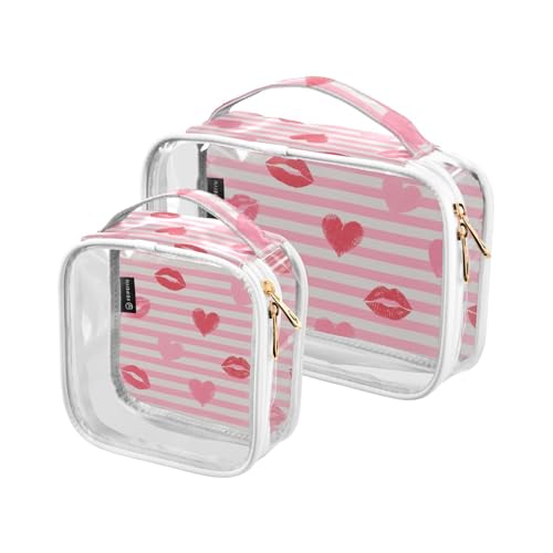 siphylline 2 x transparente Herren-Kulturbeutel, TSA-geprüft, wasserdicht, kleine Kosmetiktasche, Reiseutensilien siphylline 2 x transparente Herren-Kulturbeutel, TSA-geprüft, wasserdicht, kleine Kosmetiktasche, Reiseutensilien von siphylline