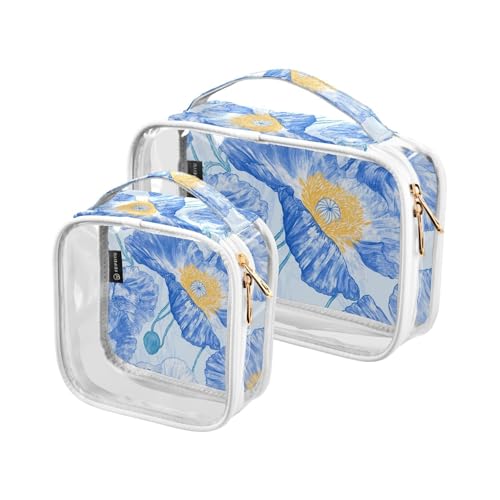 siphylline 2 x transparente Herren-Kulturbeutel, TSA-geprüft, wasserdicht, transparent, Kosmetiktasche, Reiseutensilien siphylline 2 x transparente Herren-Kulturbeutel, TSA-geprüft, wasserdicht, transparent, Kosmetiktasche, Reiseutensilien von siphylline