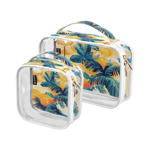 siphylline 2 x transparente Make-up- und Toilettenartikel, TSA-zugelassen, multifunktionale Kosmetiktasche, Reise, Rasierset für Herren von siphylline