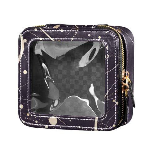 siphylline Abstrakte süße Reise-Make-up-Tasche, transparent, wasserdicht, Reise-Kulturbeutel, Nagellack-Organizer-Tasche zum Fliegen, Abstrakt, 1 size von siphylline