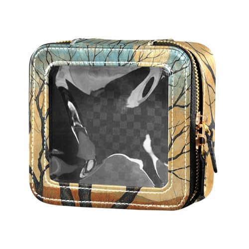 siphylline Bare Trees Kosmetiktasche mit Illustrationskunst, transparent, klein, für Geldbörse, Reisen, Kulturbeutel, Kosmetiktasche zum Fliegen, Illustrationskunst mit bloßen Bäumen, 1 size von siphylline