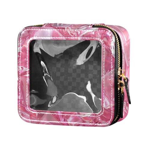 siphylline Blush transparente Eiswürfel-Schminktasche, Kulturbeutel, Kosmetiktasche für Damen, Blush transparente Eiswürfel, 1 size von siphylline